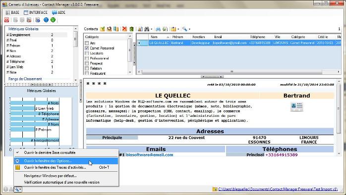 Ecran Contact Manager Freeware