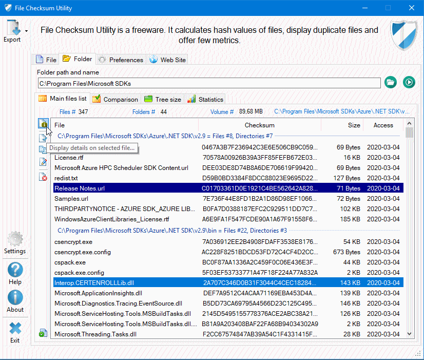 File Checksum Utility screenshot