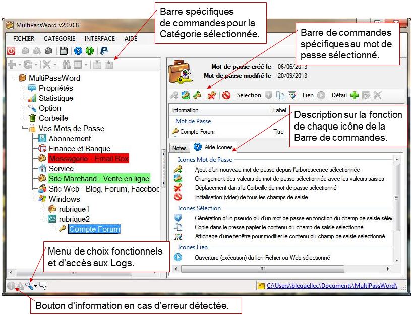 MultiPassWord Main Interface